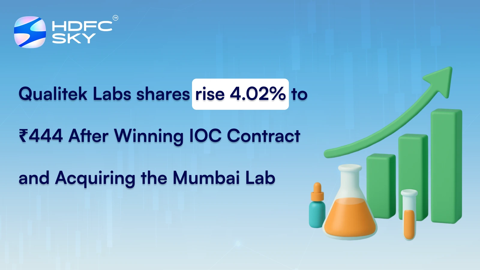 Qualitek Labs shares rise 4.02% to ₹444 After Winning IOC Contract and Acquiring the Mumbai Lab