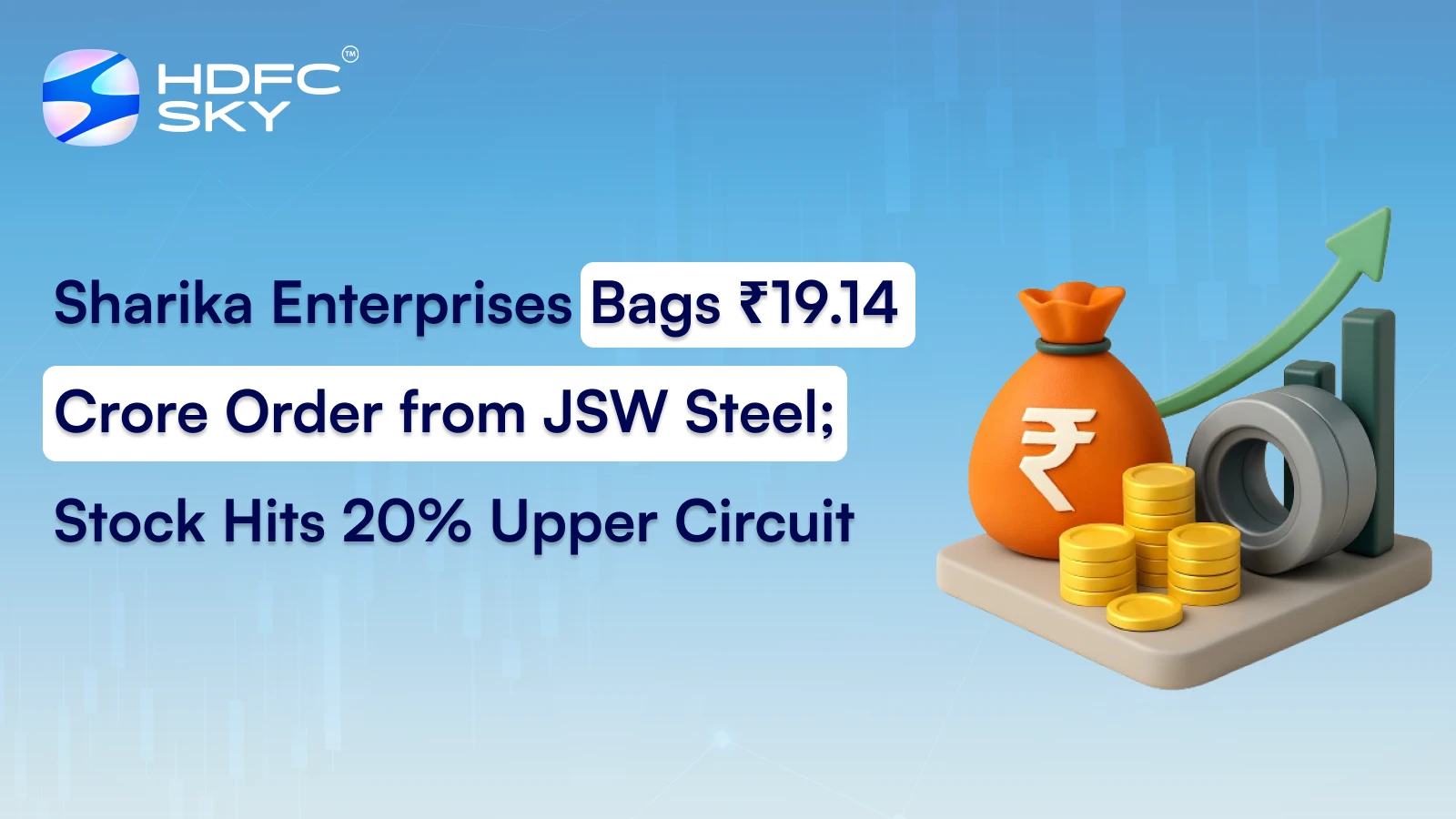 Sharika Enterprises Bags ₹19.14 Crore Order from JSW Steel; Stock Hits 20% Upper Circuit