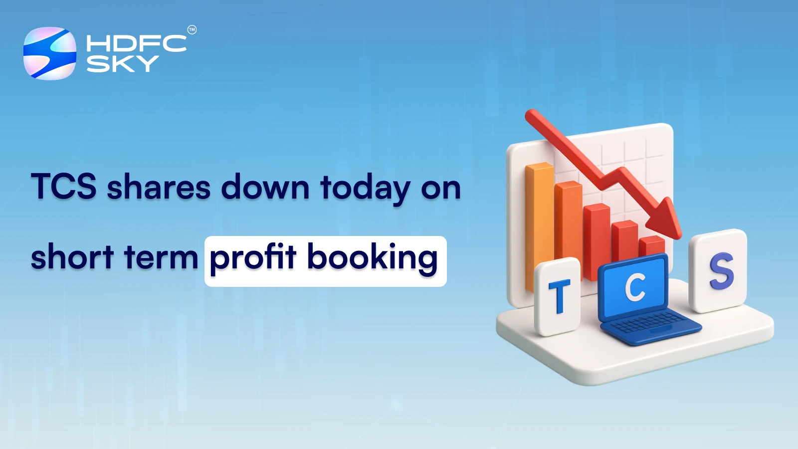 TCS shares down today on short term profit booking