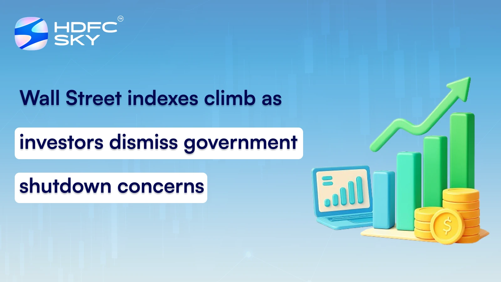 Wall Street indexes climb as investors dismiss government shutdown concerns
