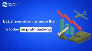 BEL shares down by more than 1% today, on profit booking
