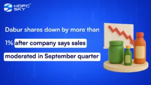 Dabur shares down by more than 1% after company says sales moderated in September quarter