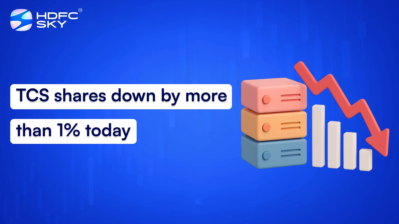 TCS shares down by more than 1% today