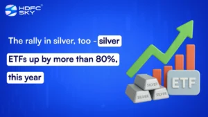 The rally in silver, too - silver ETFs up by more than 80%, this year