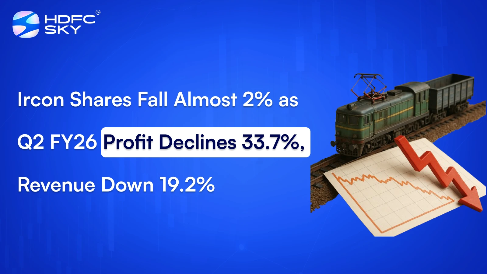 Ircon Shares Fall Almost 2% as Q2 FY26 Profit Declines 33.7%, Revenue Down 19.2%
