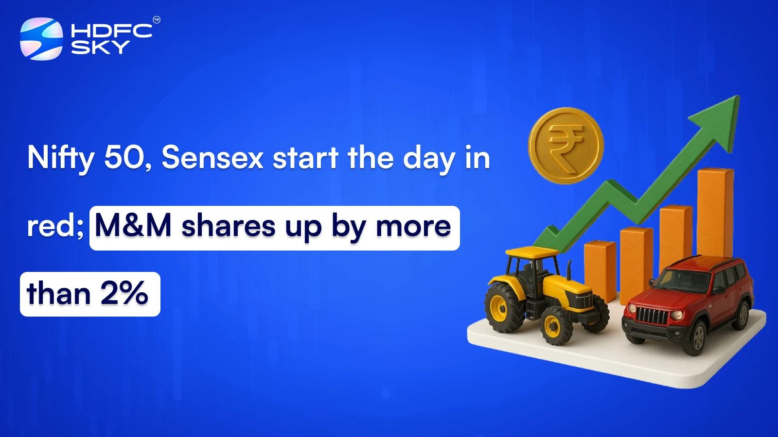 Nifty 50, Sensex start the day in red; M&M shares up by more than 2%