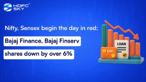 Nifty, Sensex begin the day in red; Bajaj Finance, Bajaj Finserv shares down by over 6%