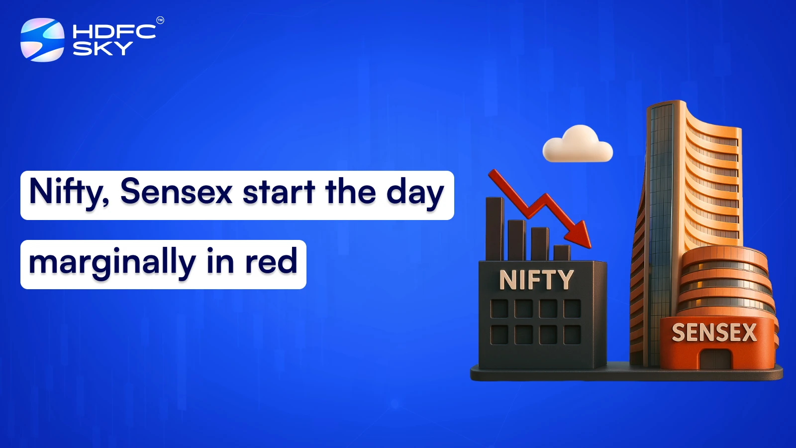 Nifty, Sensex start the day marginally in red