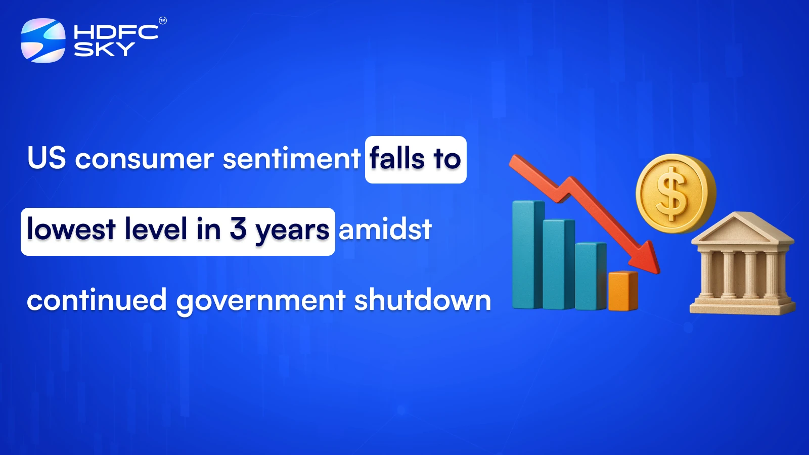 US consumer sentiment falls to lowest level in 3 years amidst continued government shutdown