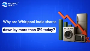 Why are Whirlpool India shares down by more than 3% today?