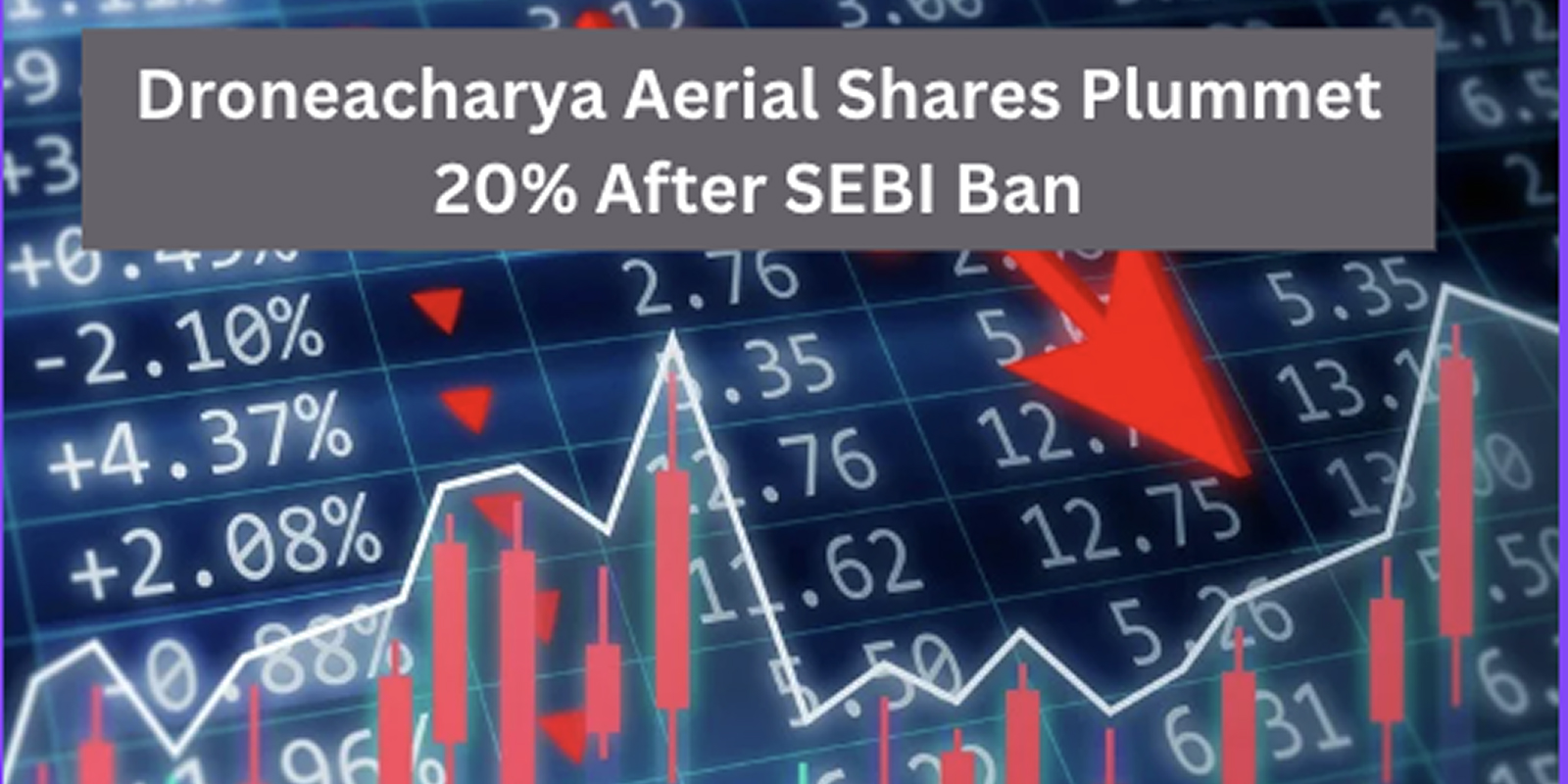 Droneacharya‍‌‍‍‌‍‌‍‍‌ Aerial Shares Plummet 20% After SEBI Ban, Hit Lower Circuit on BSE