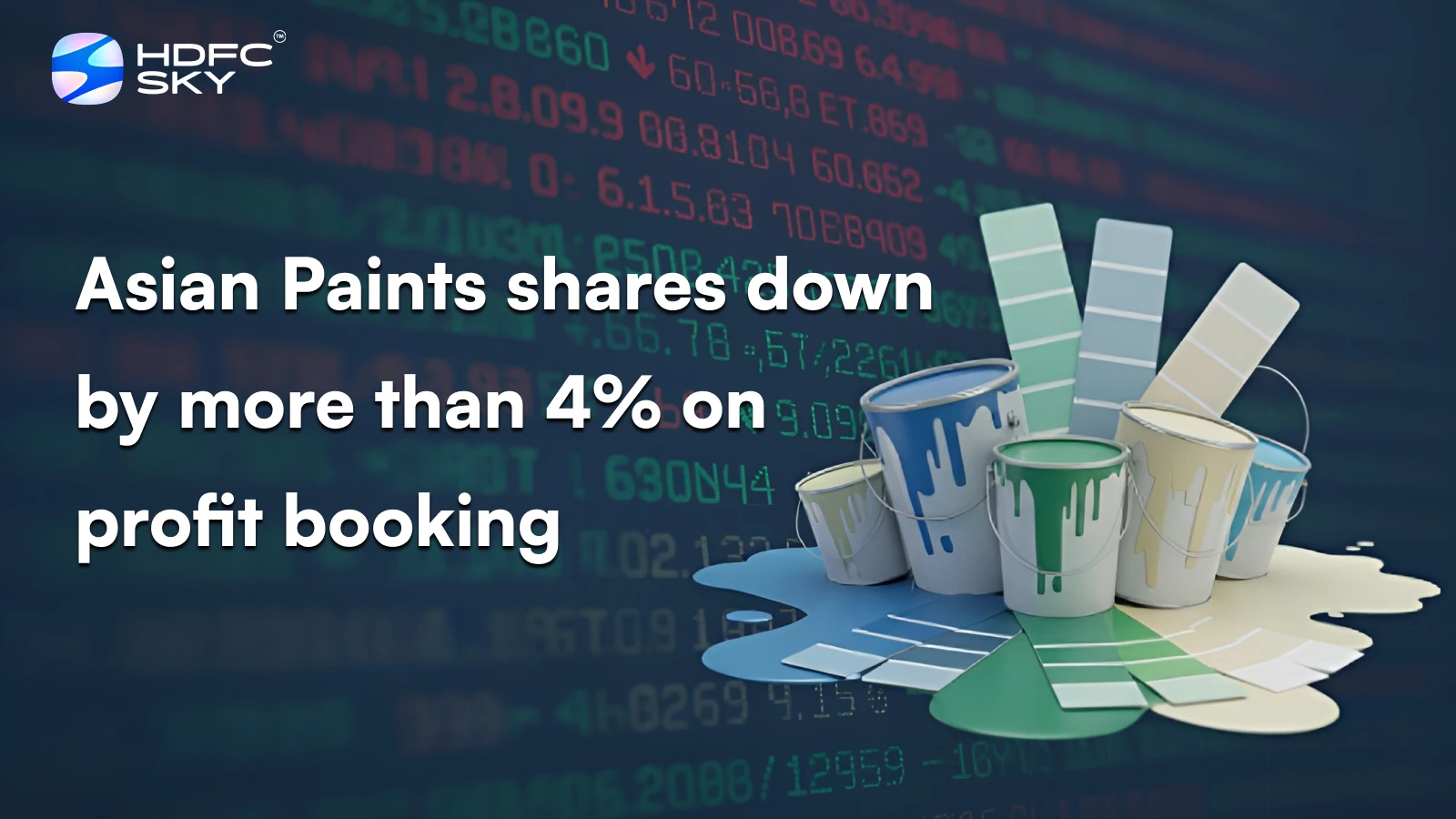 Asian Paints shares down by more than 4% due to profit booking