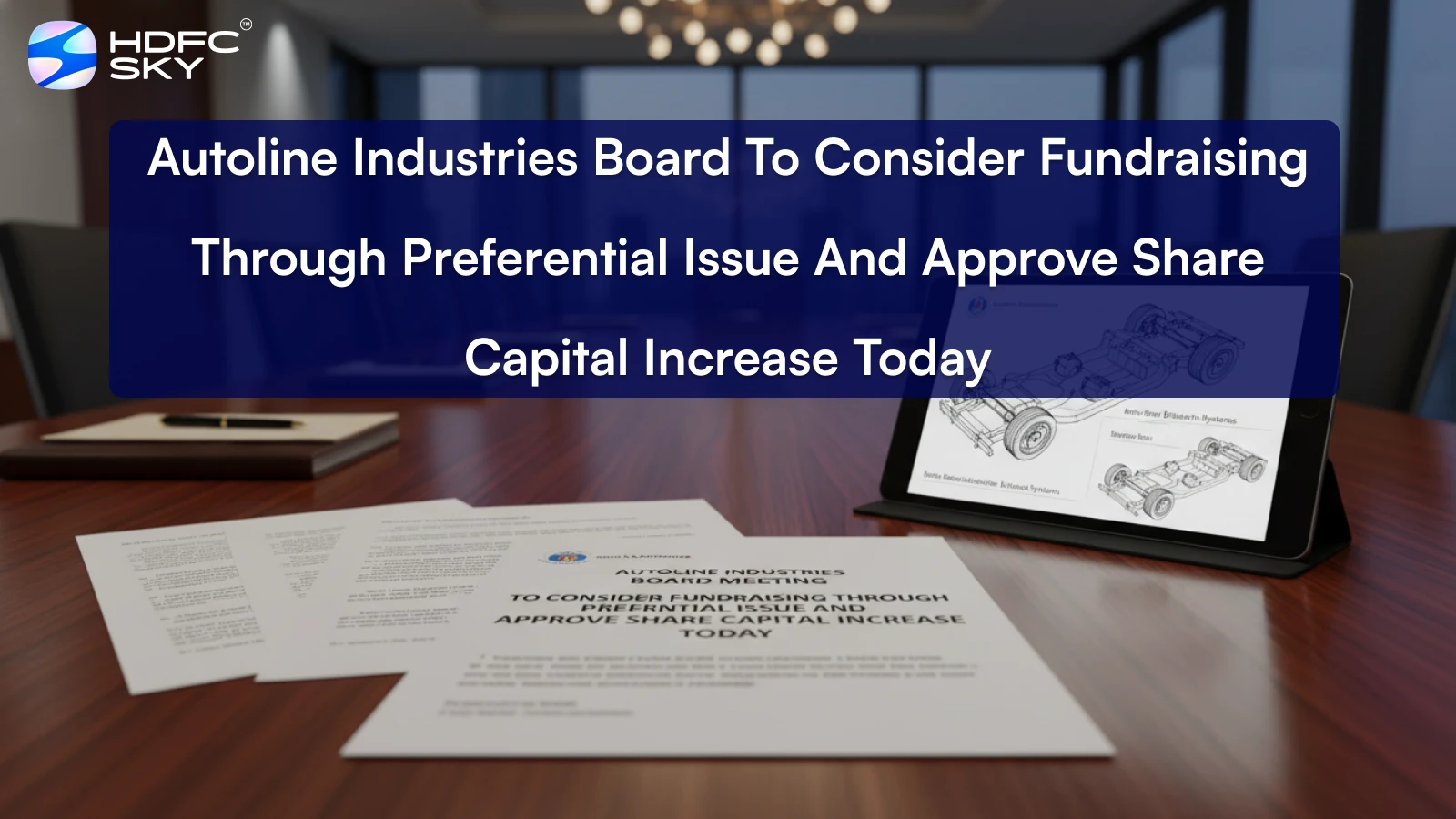 Autoline Industries Board To Consider Fundraising Through Preferential Issue And Approve Share Capital Increase Today