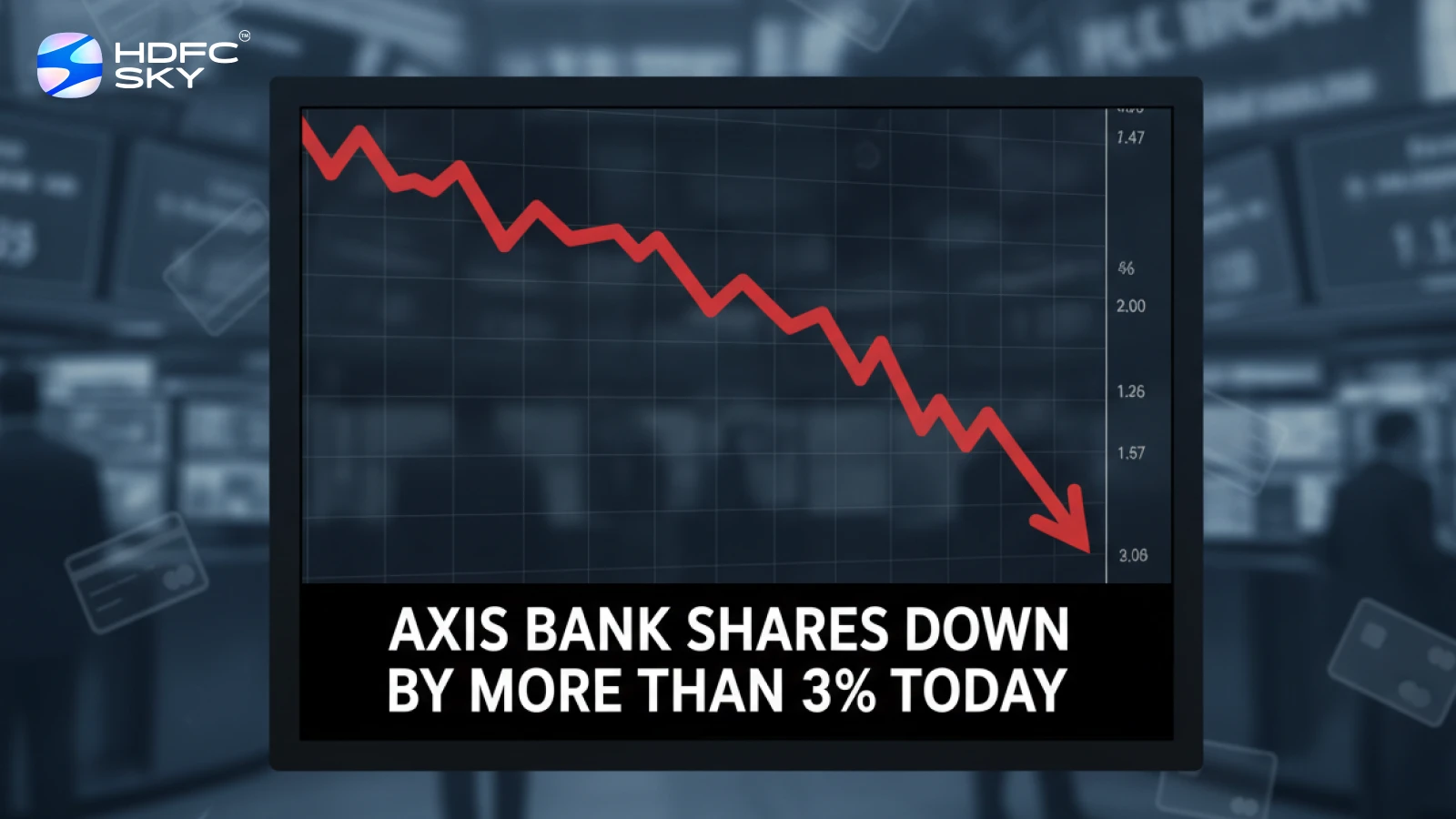 Axis Bank shares down by more than 3% today