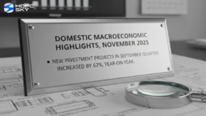 Domestic Macroeconomic Highlights, November, 2025: New investment projects in September quarter increased by 62%, year-on-year