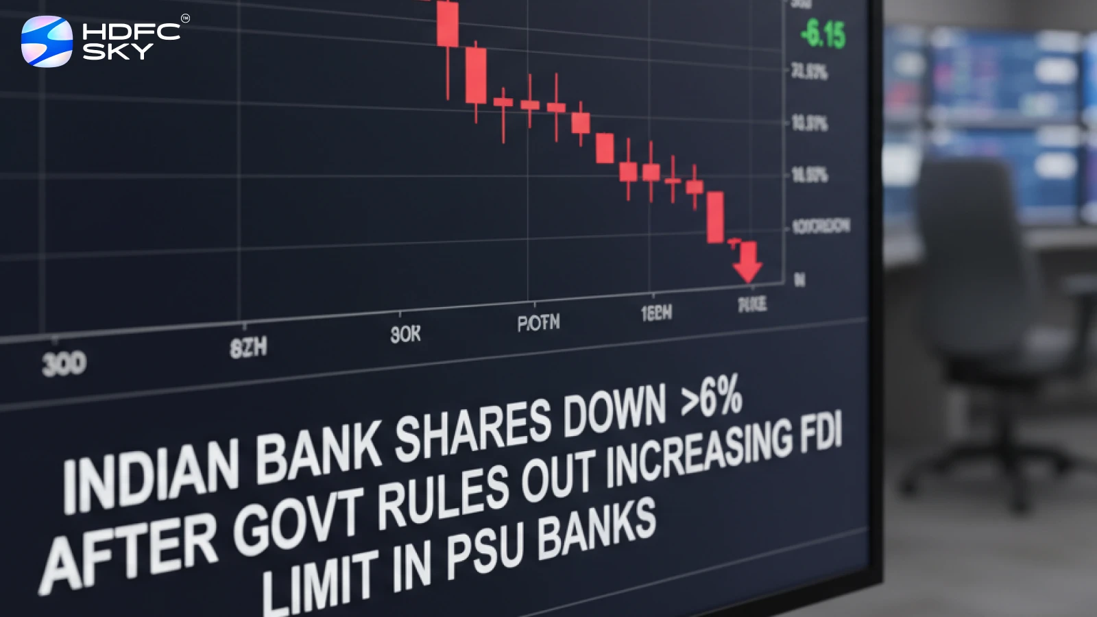 Indian Bank shares down by more than 6% after government rules out increasing FDI limit in PSU banks
