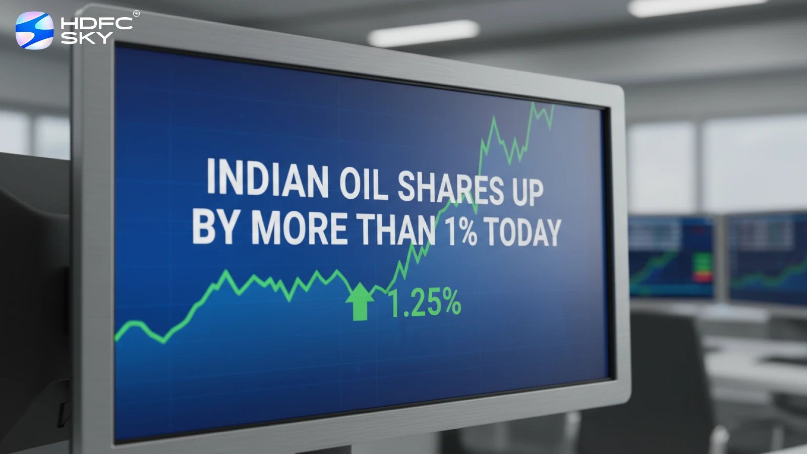 Indian Oil shares up by more than 1% today