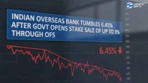 Indian Overseas Bank Tumbles 6.45% After Govt Opens Stake Sale of Up to 3% Through OFS