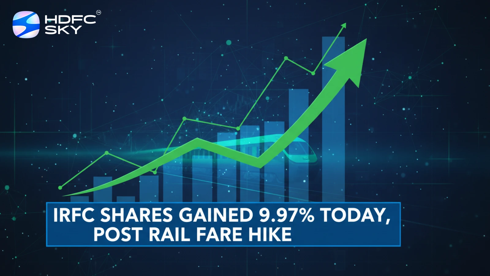 IRFC shares gained 9.97% today, post rail fare hike