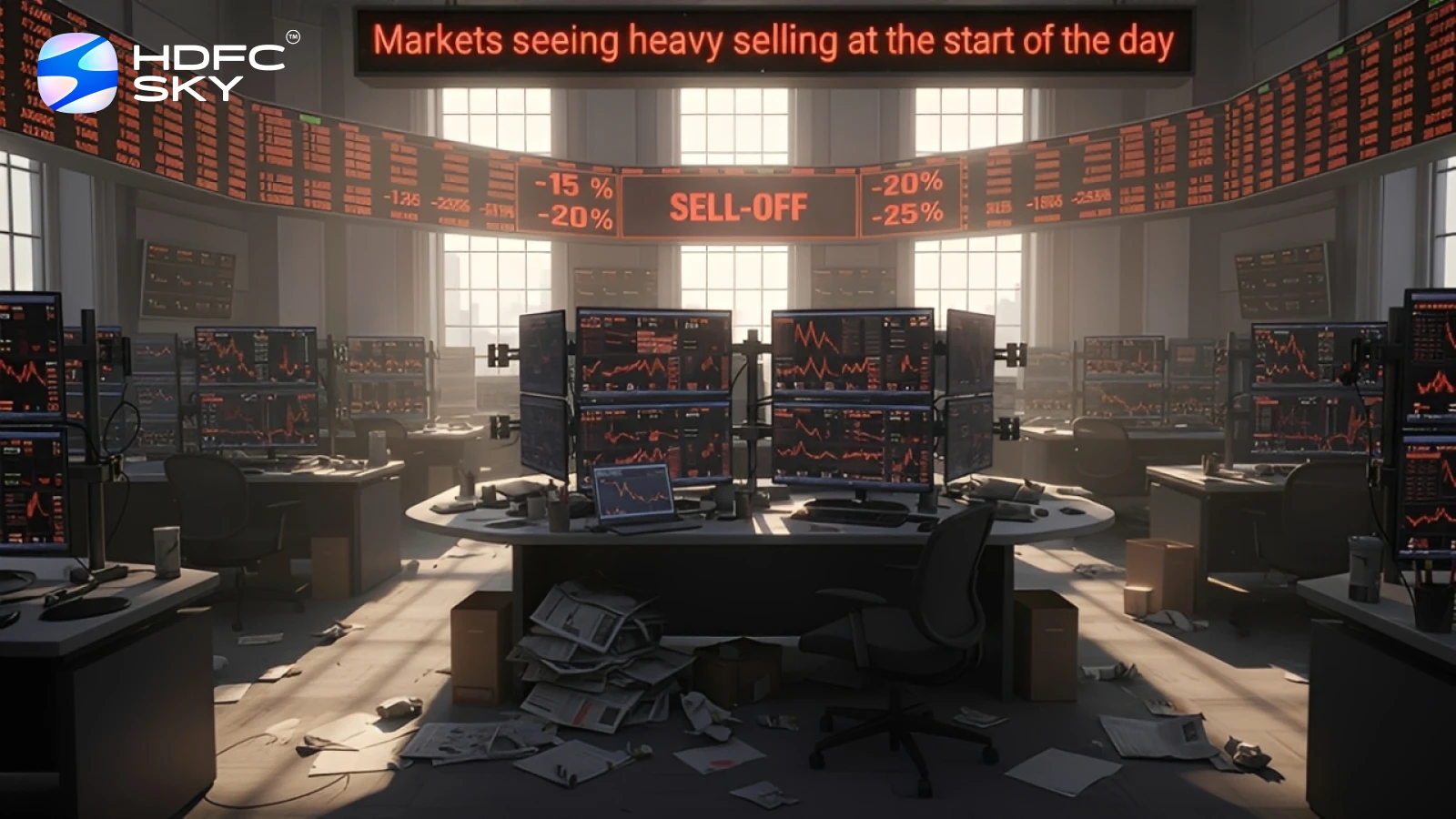 Markets seeing heavy selling at the start of the day