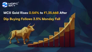 MCX͏ Gold R͏ises 0.54% to͏ ₹1,35,66͏8 After D͏ip Buying Follows 3.5% Monday F͏all 