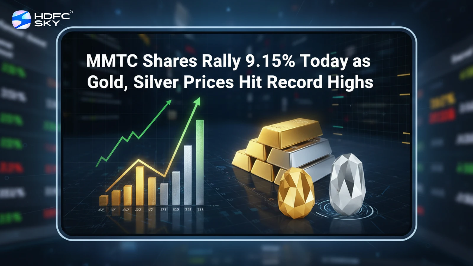 MMTC Share Price Rally 9.͏15% Today as Gold, Silver Prices Hit Record H͏ighs