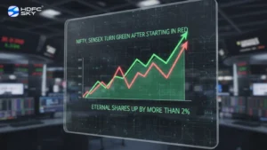 Nifty, Sensex turn green after starting in red; Eternal shares up by more than 2%