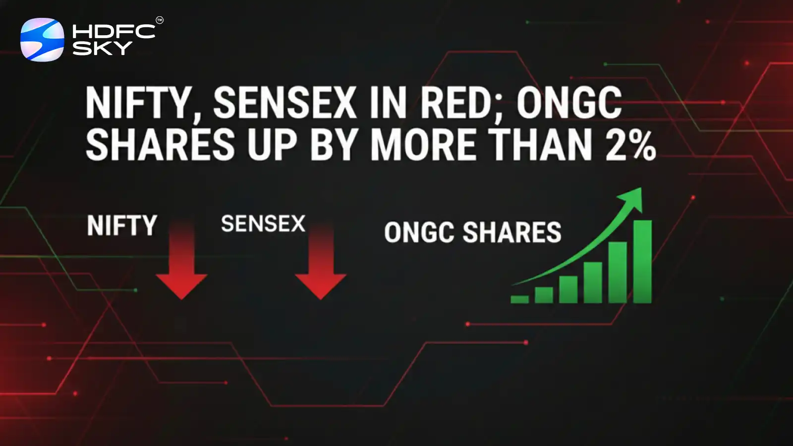 Nifty, Sensex in red; ONGC shares up by more than 2%
