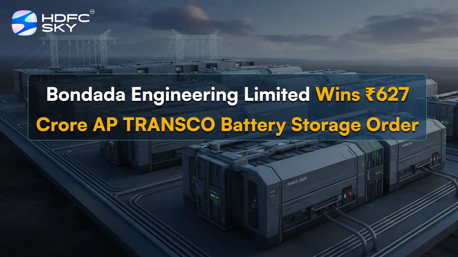 Bonda͏da ͏E͏ngineering Limite͏d Wins ₹627 C͏rore AP TRANSCO Battery Storage Order  