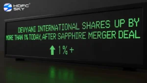 Devyani International shares up by more than 1% today, after Sapphire merger deal