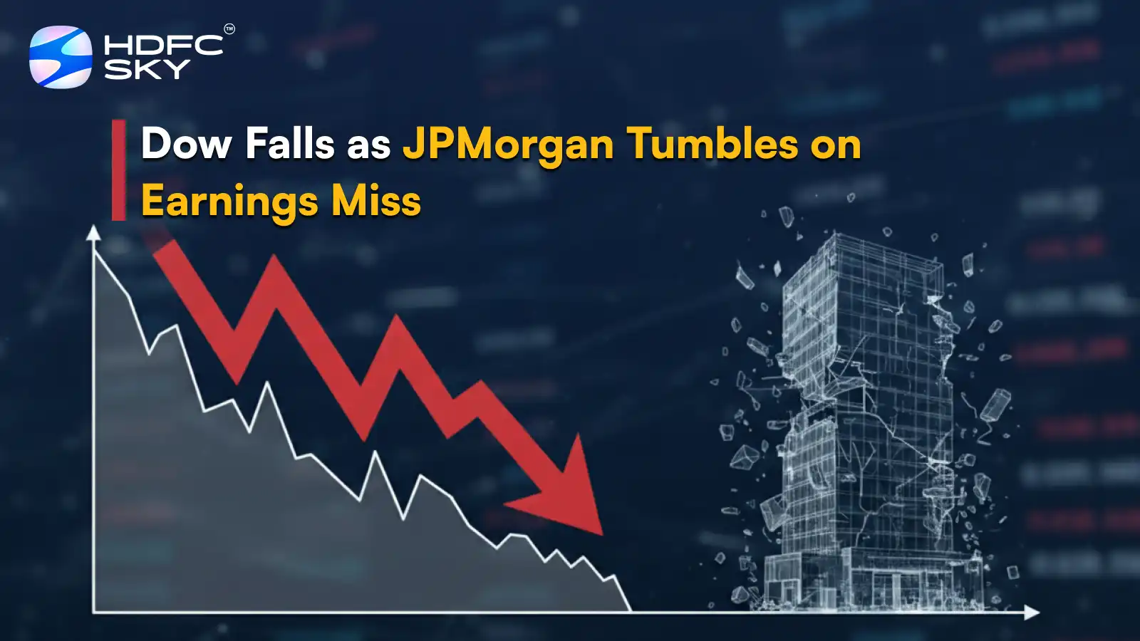 Dow falls as JPMorgan tumbles on earnings miss
