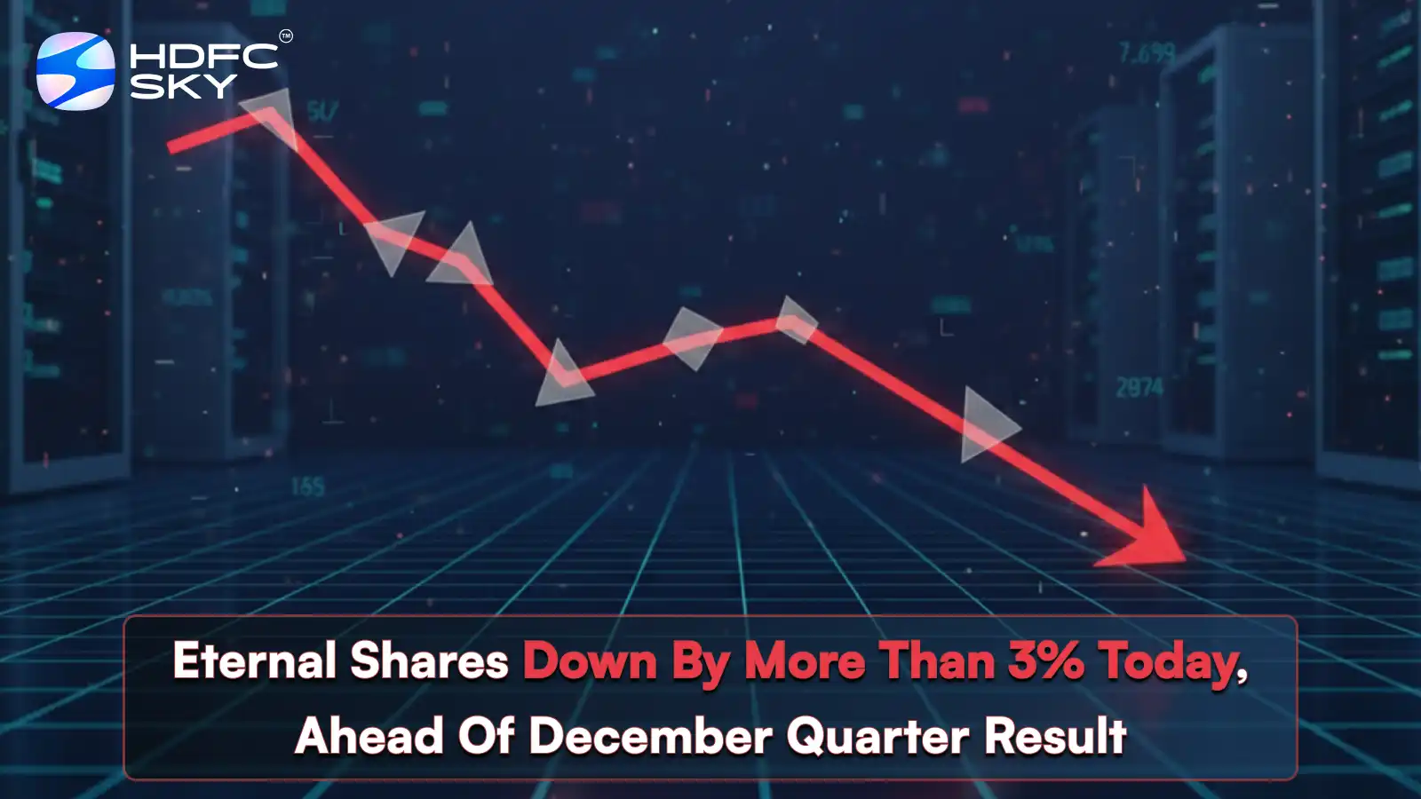 Eternal shares down by more than 3% today, ahead of December quarter result