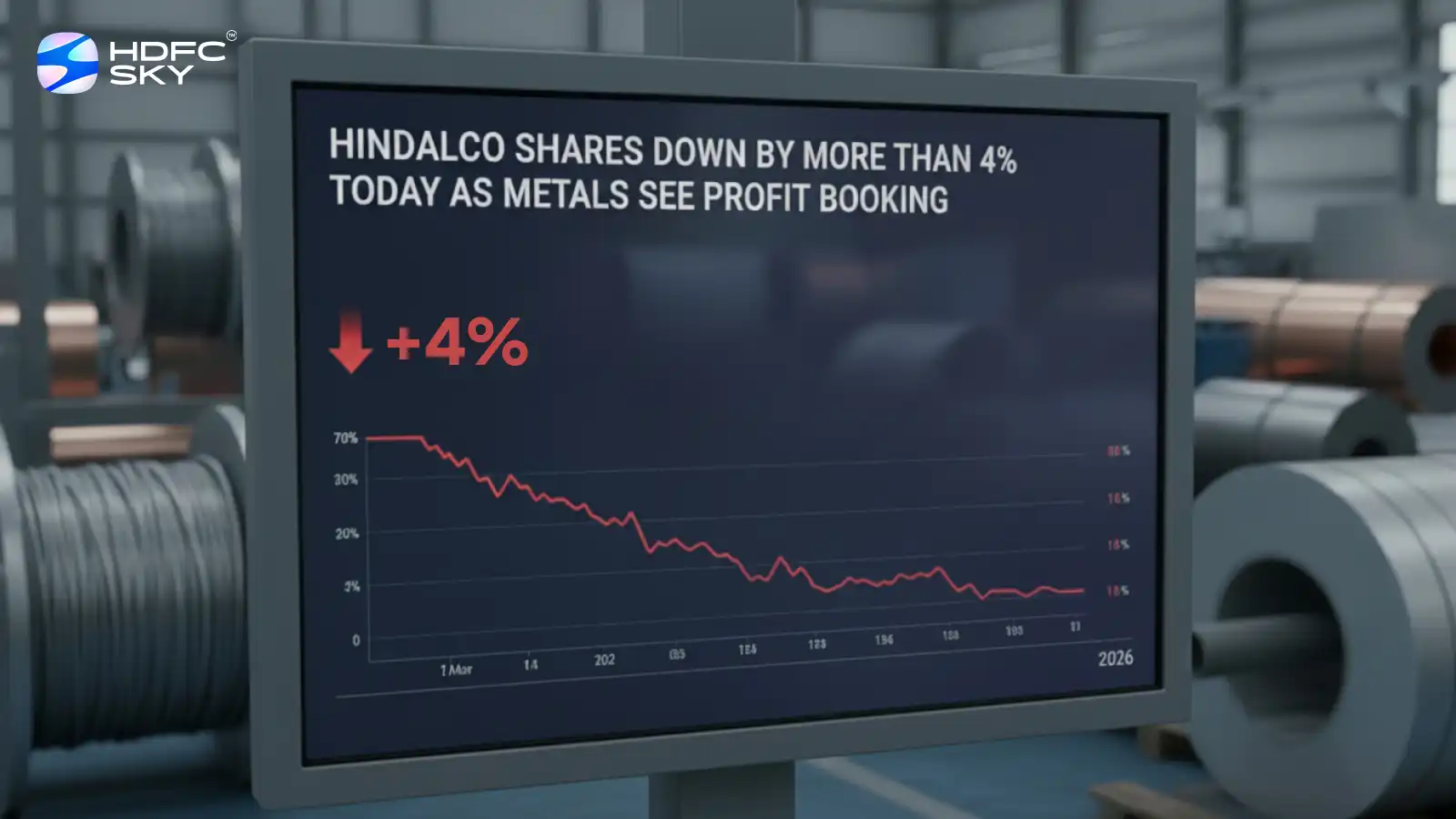 Hindalco shares down by more than 4% today as metals see profit booking
