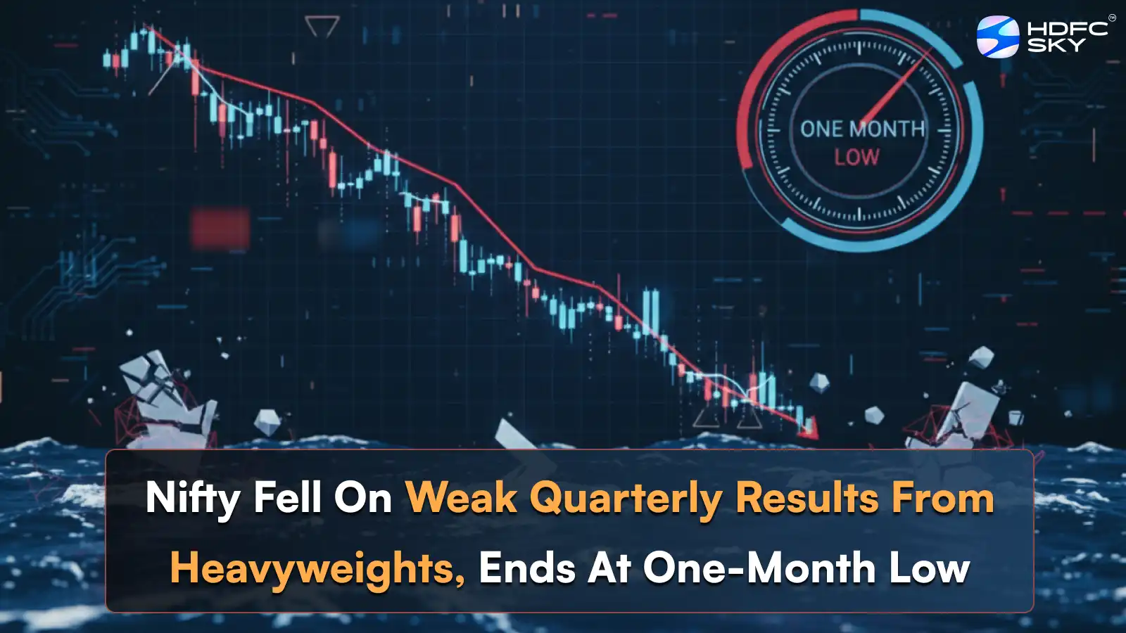 Nifty fell on weak quarterly results from heavyweights, ends at one-month low