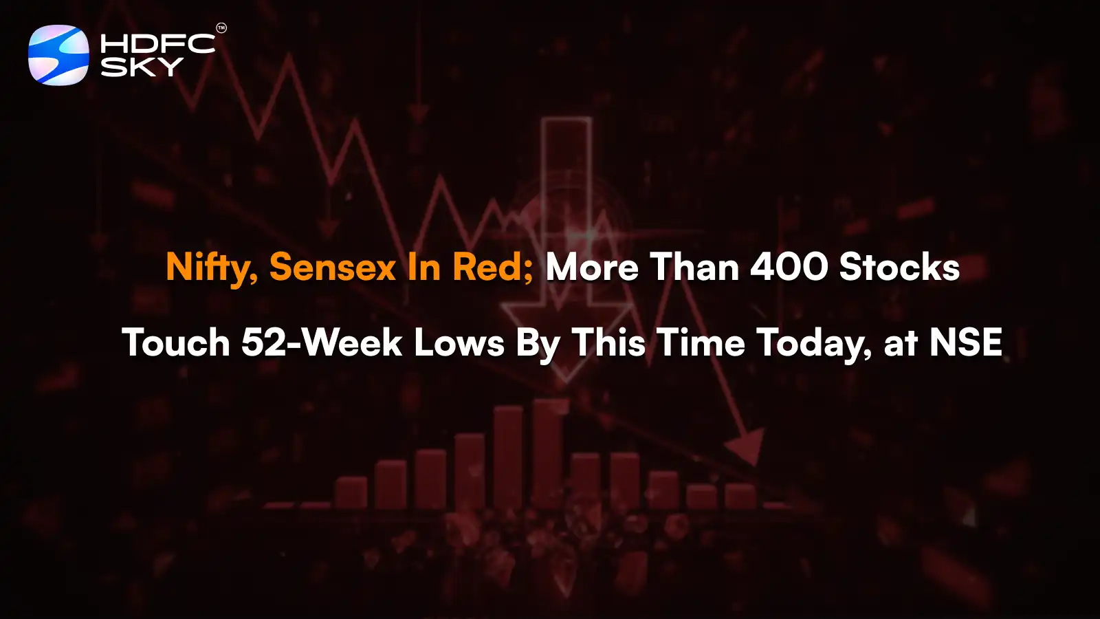Nifty, Sensex in red; more than 400 stocks touch 52-week lows by this time today, at NSE