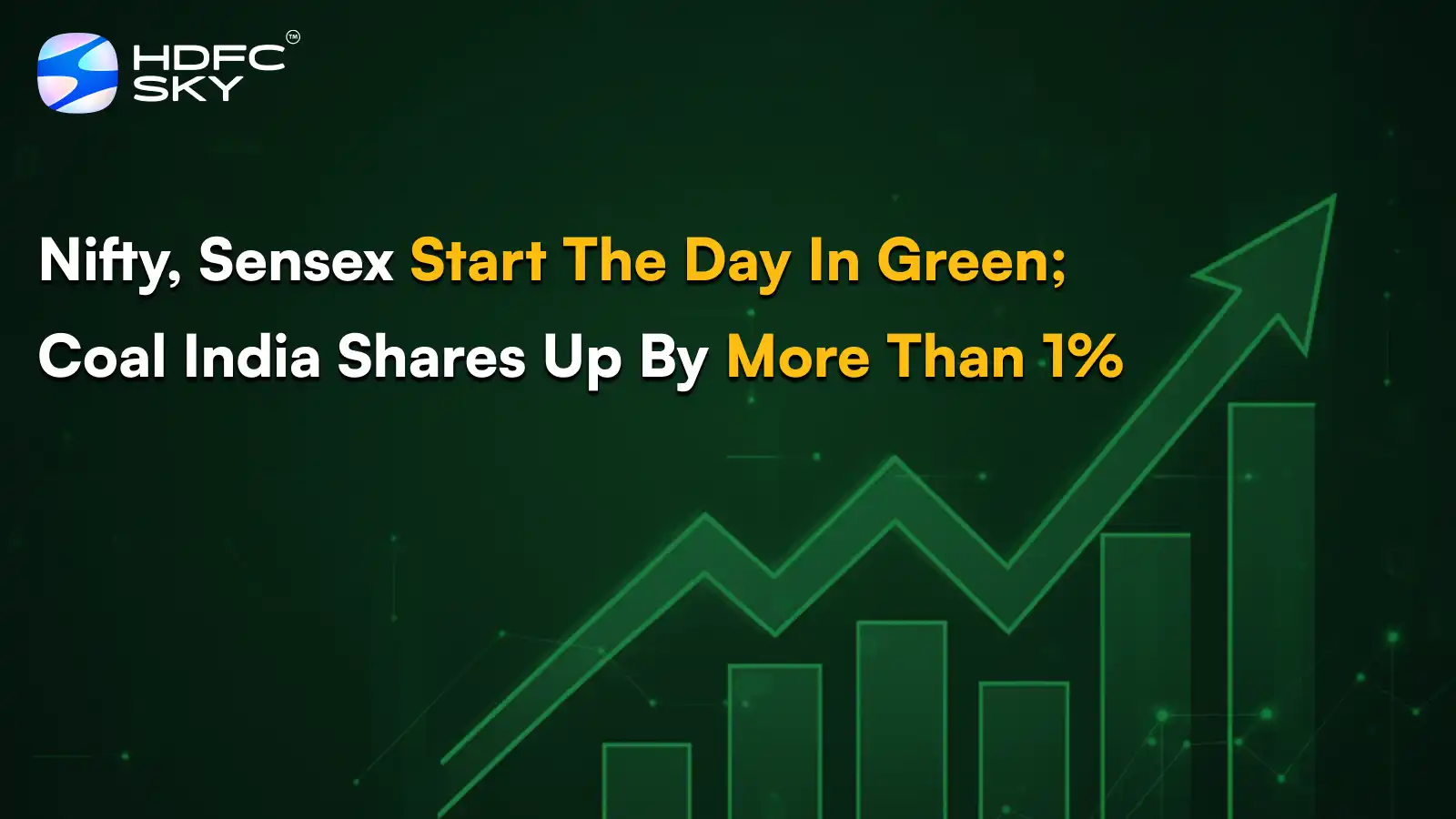 Nifty, Sensex start the day in green; Coal India shares up by more than 1%