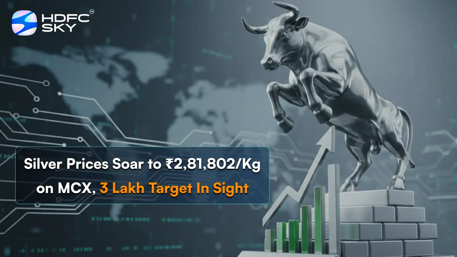 Silve͏r Prices Soar to ₹͏2,81,802/Kg on ͏MCX,͏ ₹3 Lak͏h Target In Sight