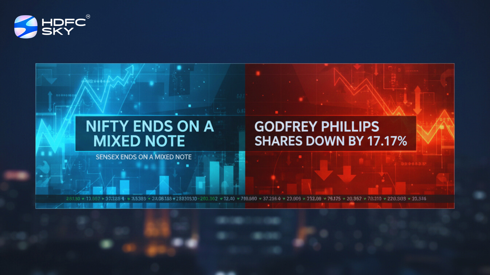Nifty, Sensex end the day on a mixed note; Godfrey Phillips shares down by 17.17%