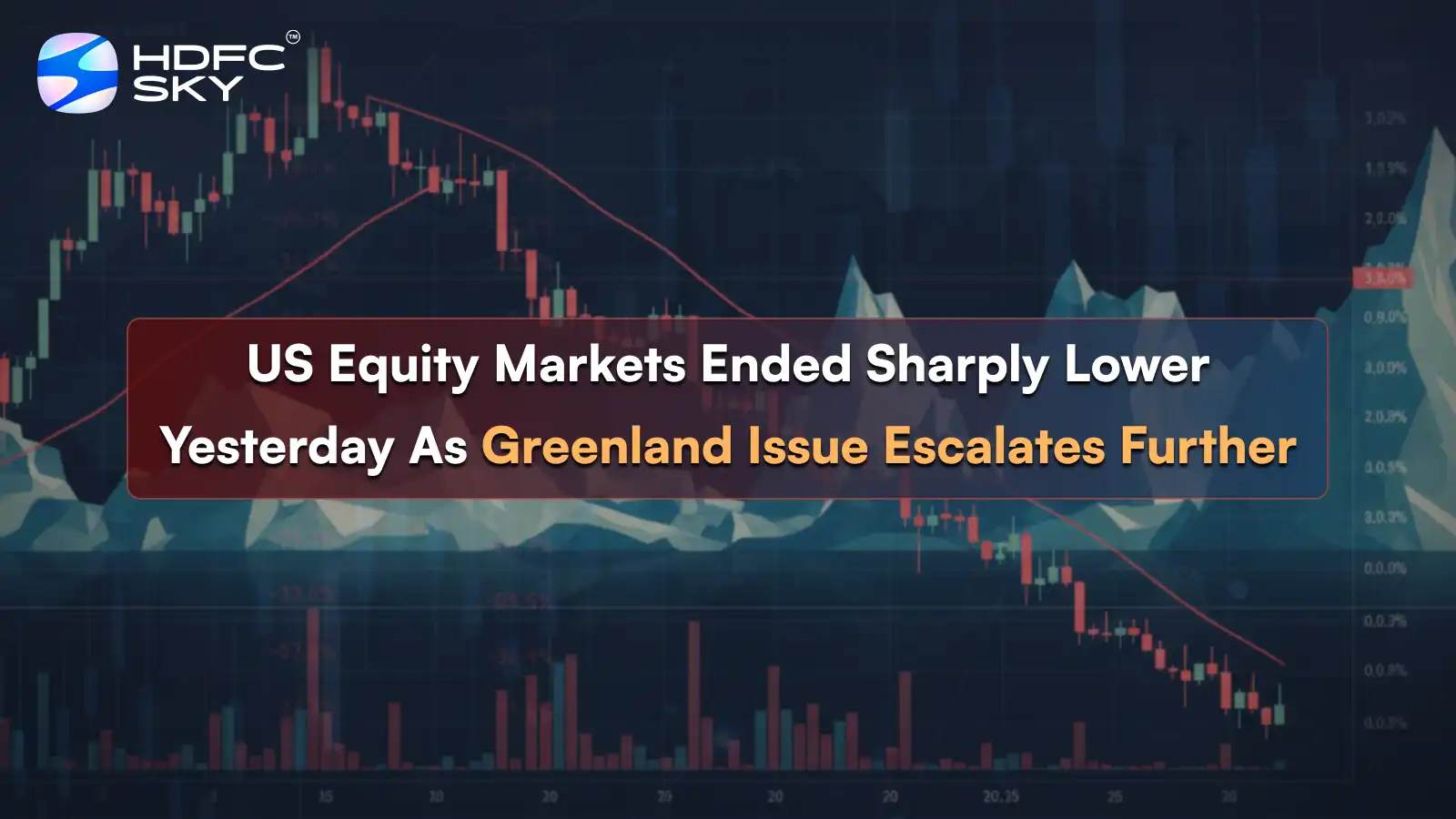 US equity markets ended sharply lower yesterday as Greenland issue escalates further