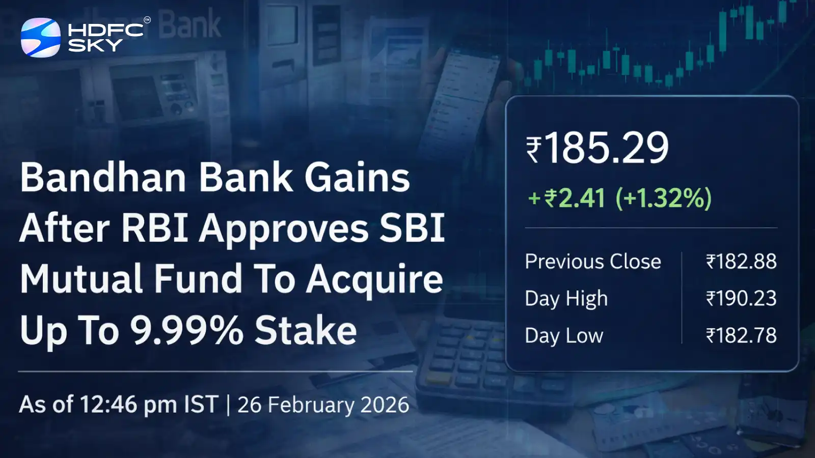 Bandhan Bank Share Price Gains After RBI Approves SBI Mutual Fund To Acquire Up To 9.99% Stake