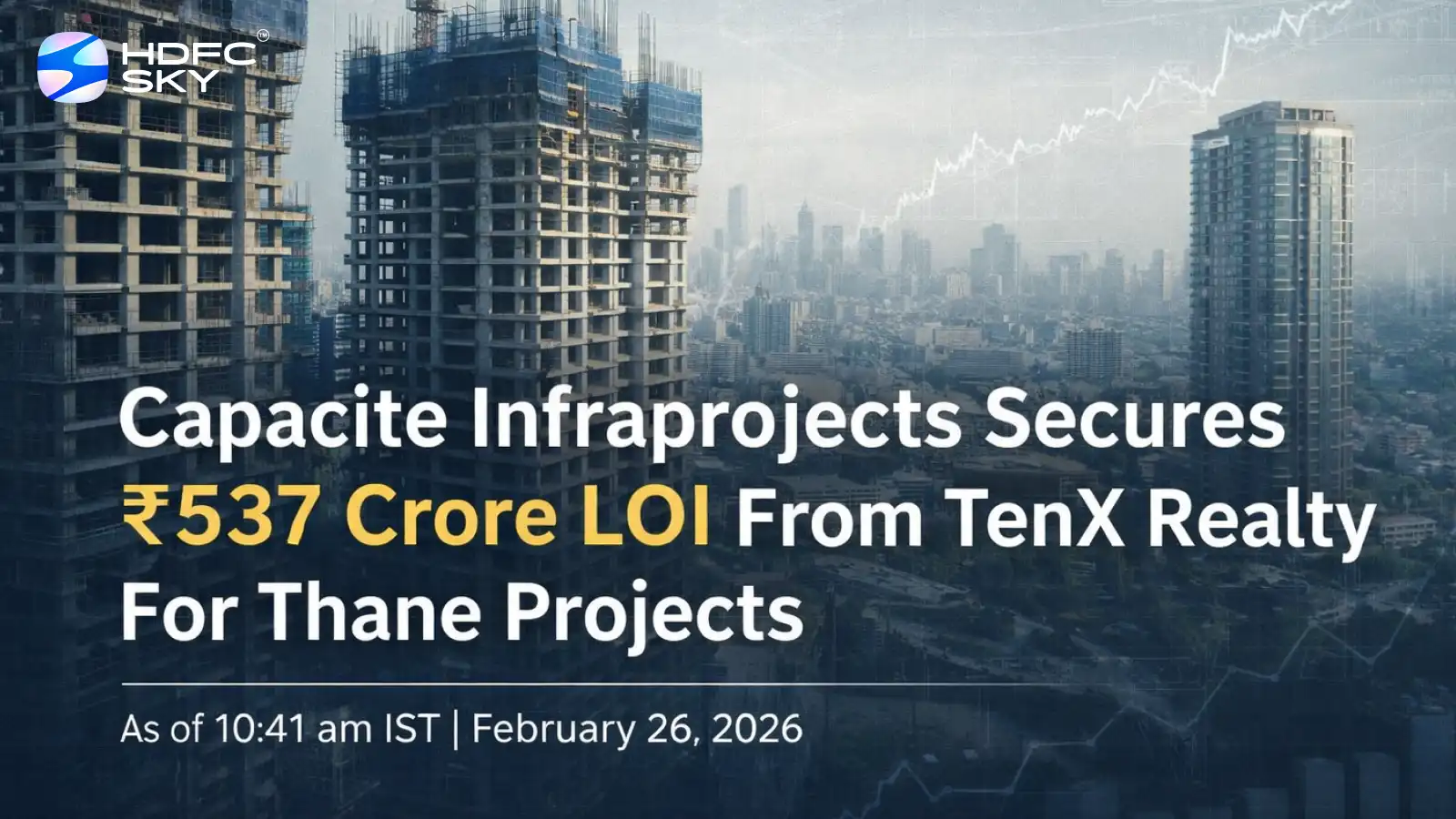 Capacite Infraprojects Secures ₹537 Crore LOI From TenX Realty For Thane Projects