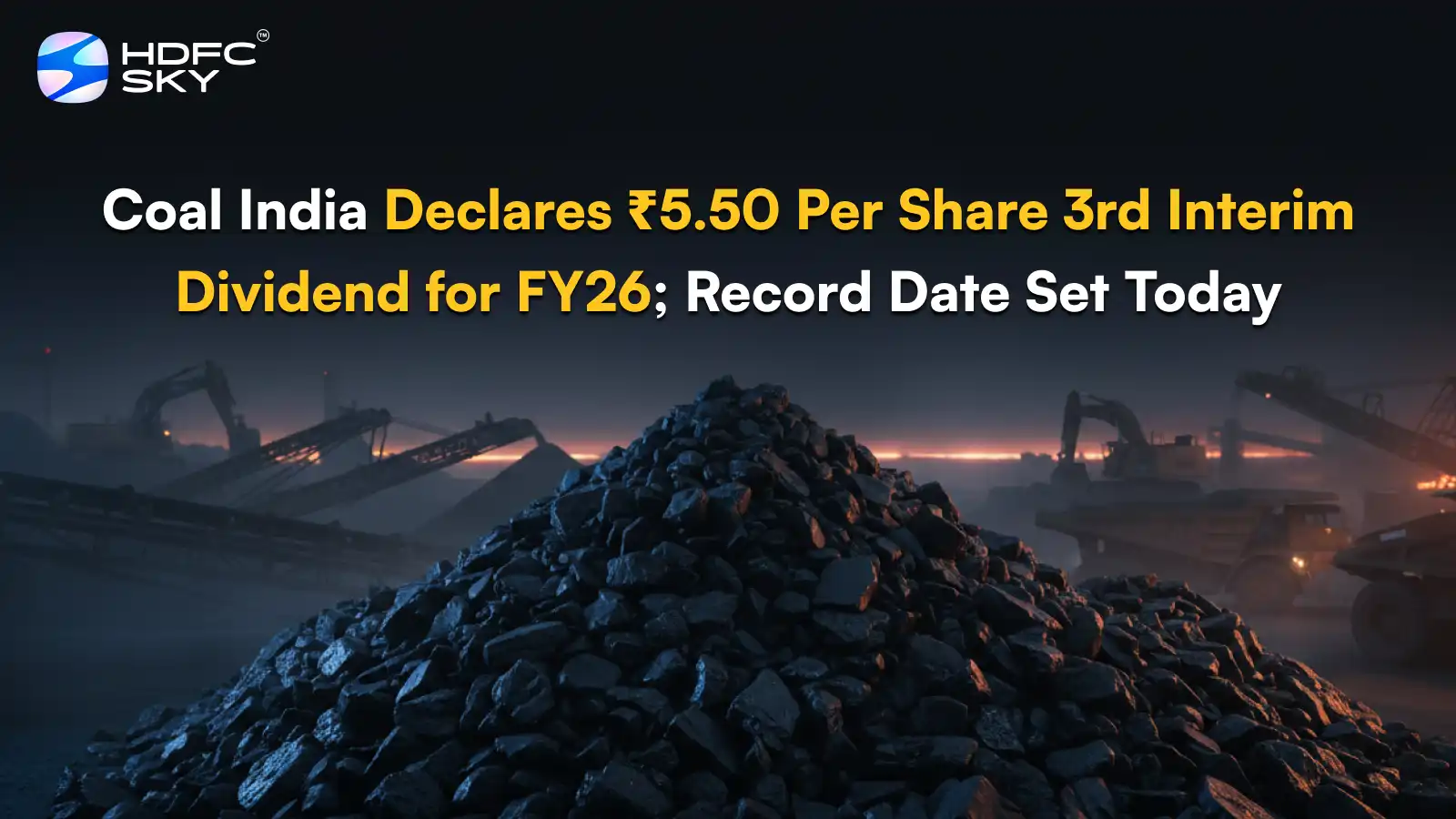 Coal India Declares ₹5.50 Per Share 3rd Interim Dividend for FY26; Record Date Set Today