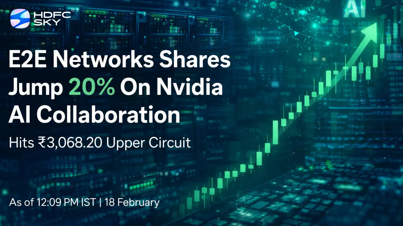 E2E Networks Share Price Jump 20% to ₹3,068.20 on Nvidia Collaboration Announcement for AI Factories