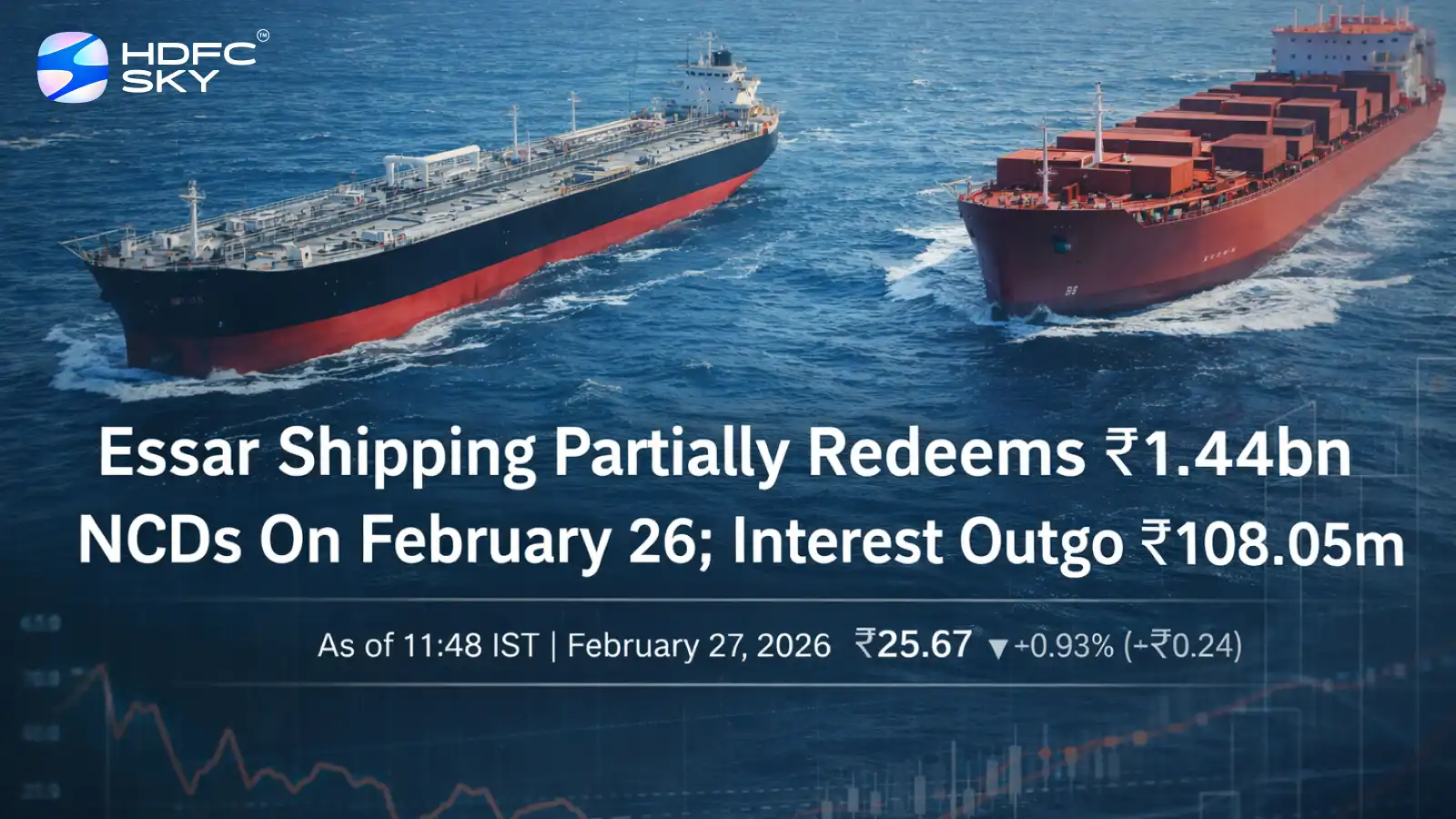 Essar Shipping Partially Redeems ₹1.44bn NCDs On February 26; Interest Outgo Of ₹108.05m