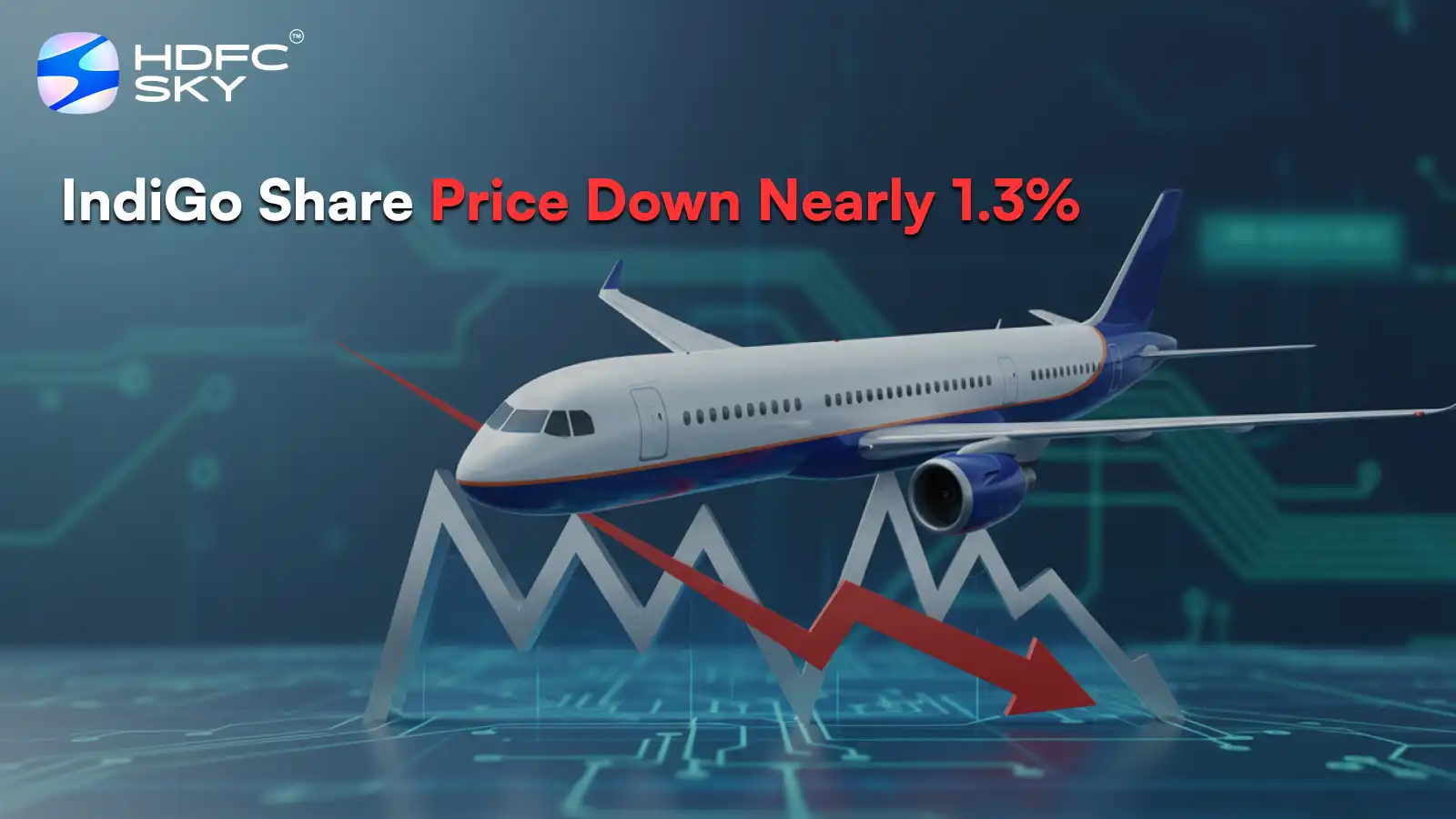 IndiGo Share Price Down Nearly 1.3%