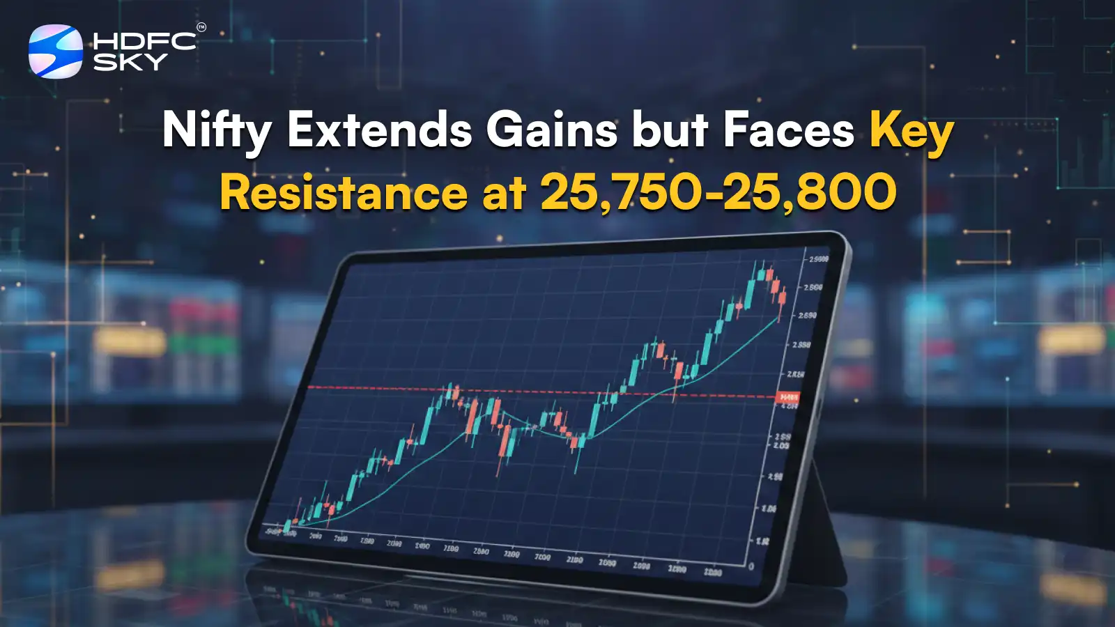 Nifty Extends Gains but Faces Key Resistance at 25,750-25,800