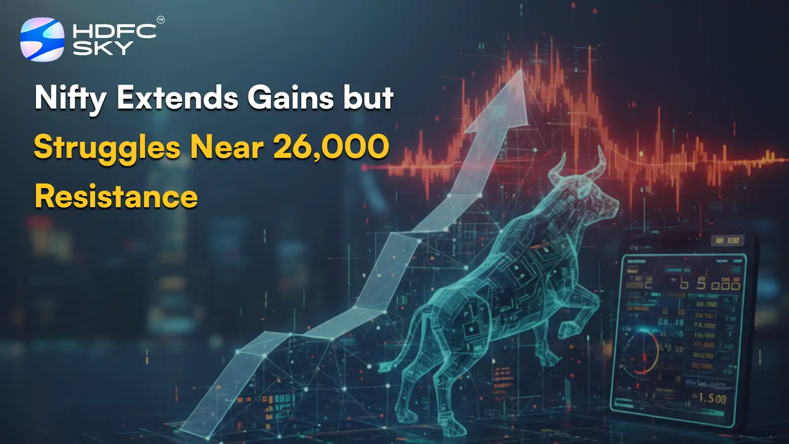 Nifty Extends Gains but Struggles Near 26,000 Resistance