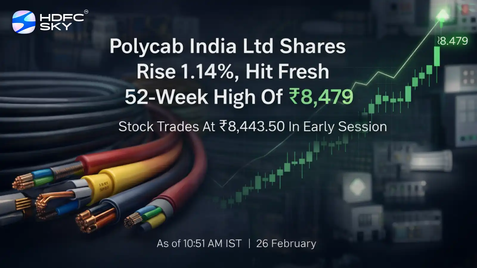 Polycab India Ltd Share Price Up 1.14%, Hit Fresh 52-Week High Of ₹8,479 On NSE