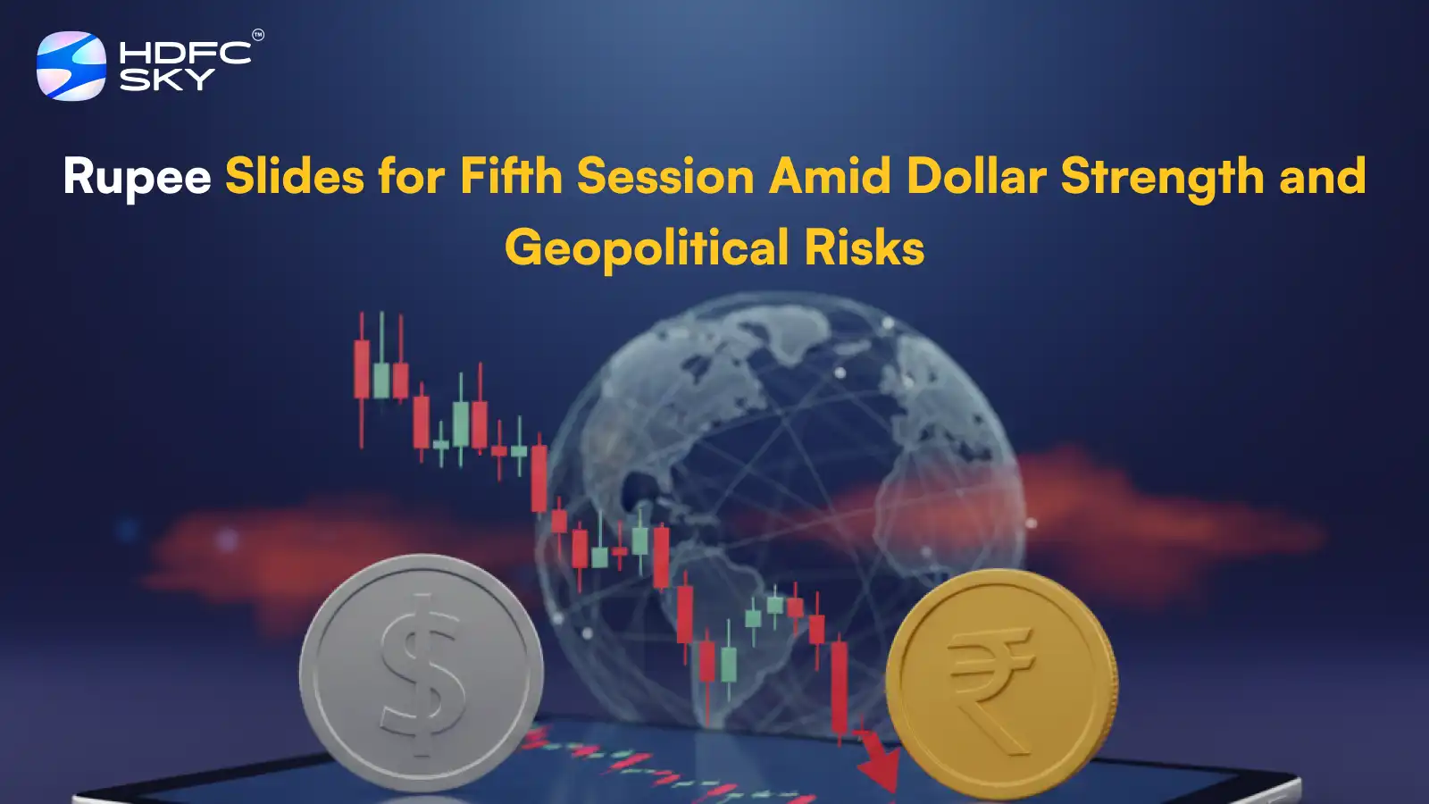 Rupee Slides for Fifth Session Amid Dollar Strength and Geopolitical Risks