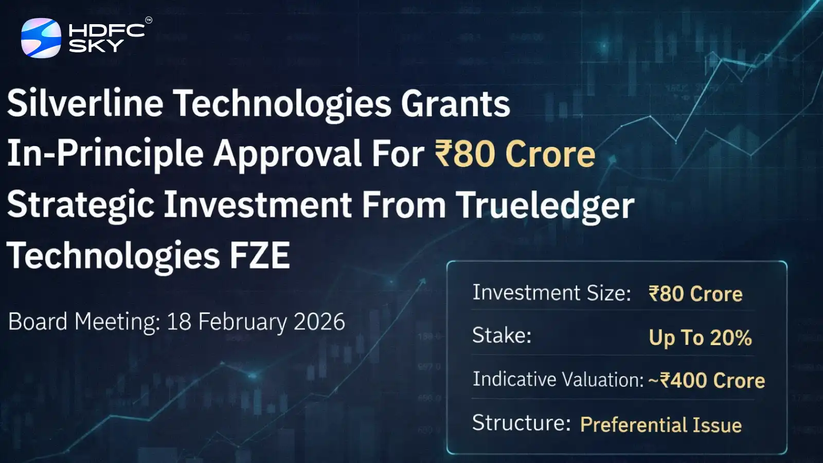 Silverline Technologies Grants In-Principle Approval for ₹80 Crore Strategic Investment from Trueledger Technologies FZE